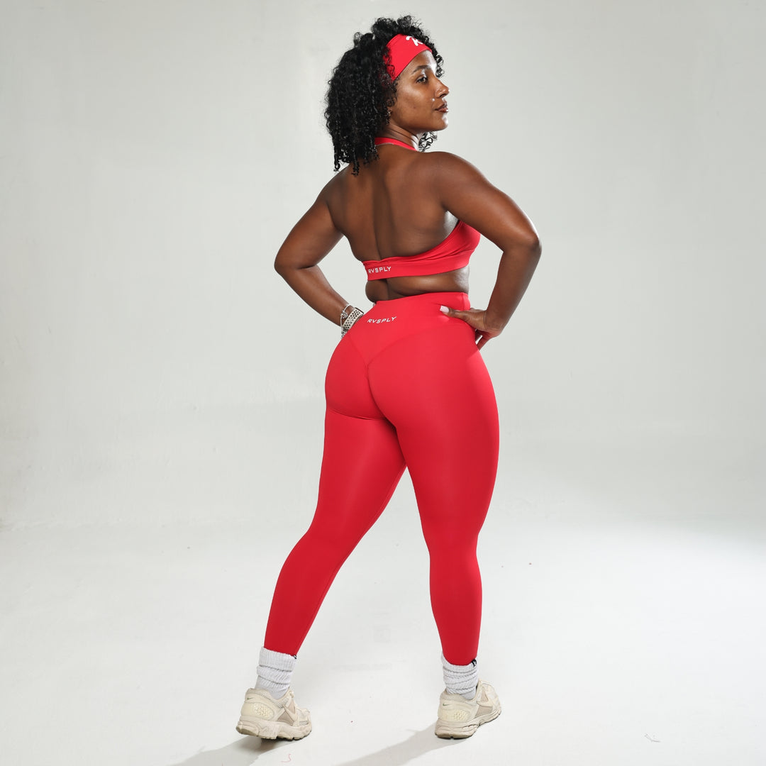 RÊVE STATEMENT LEGGINGS - RED