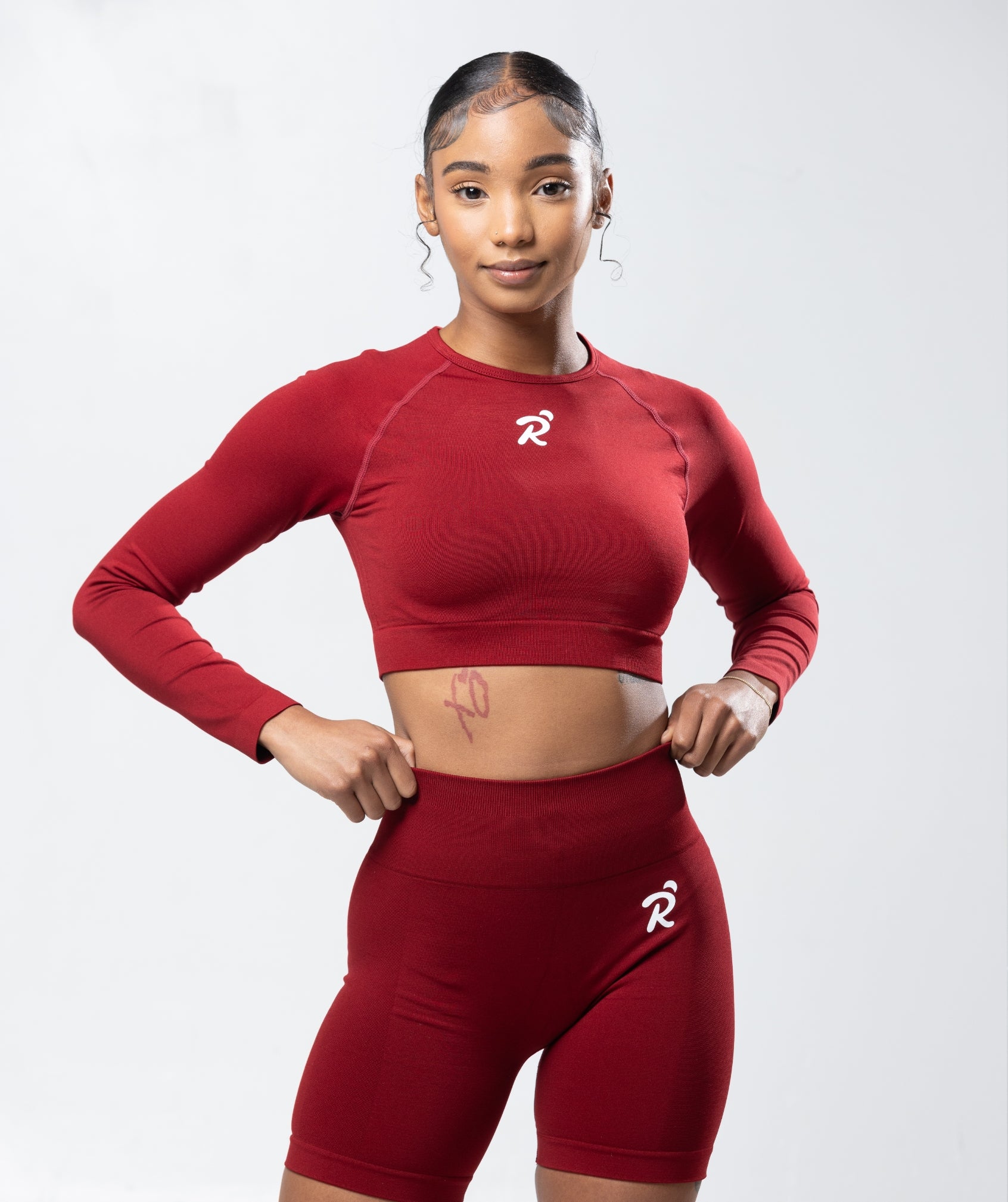 CORE CROPPED LONG SLEEVE - MAROON