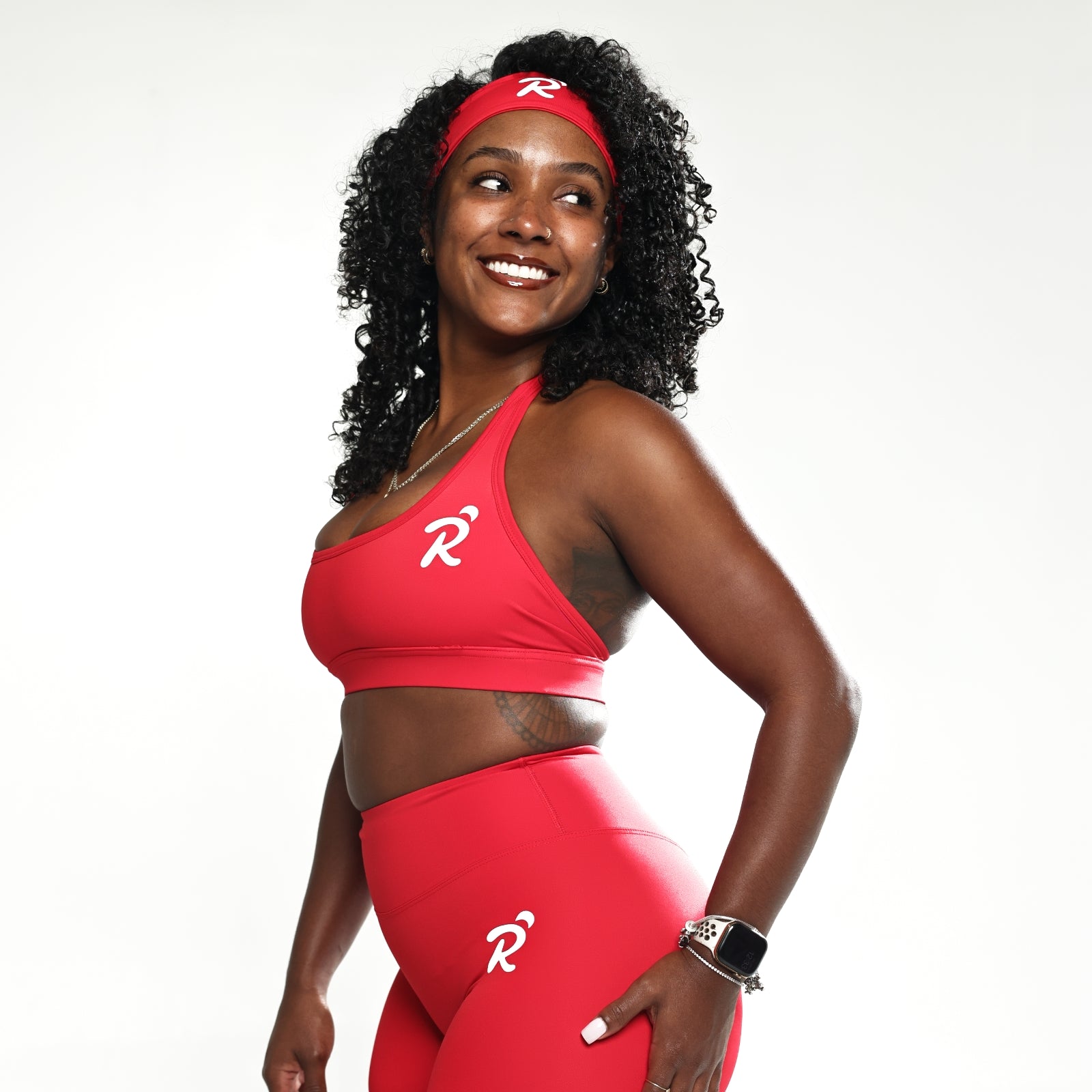 RÊVE Statement Halter Sports Bra - RED
