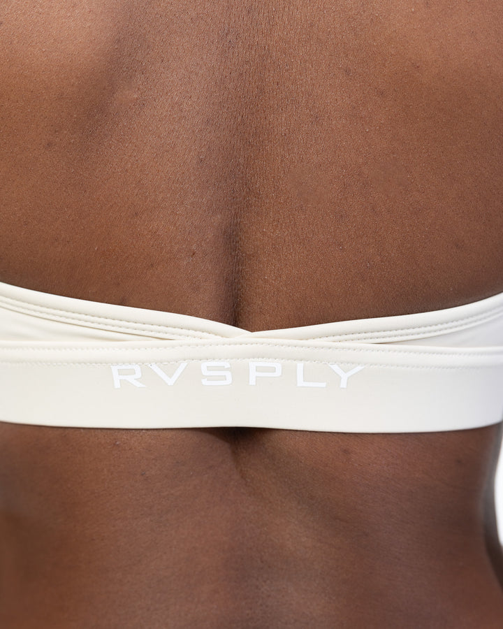 Rêve Statement Halter Sports Bra - IVORY