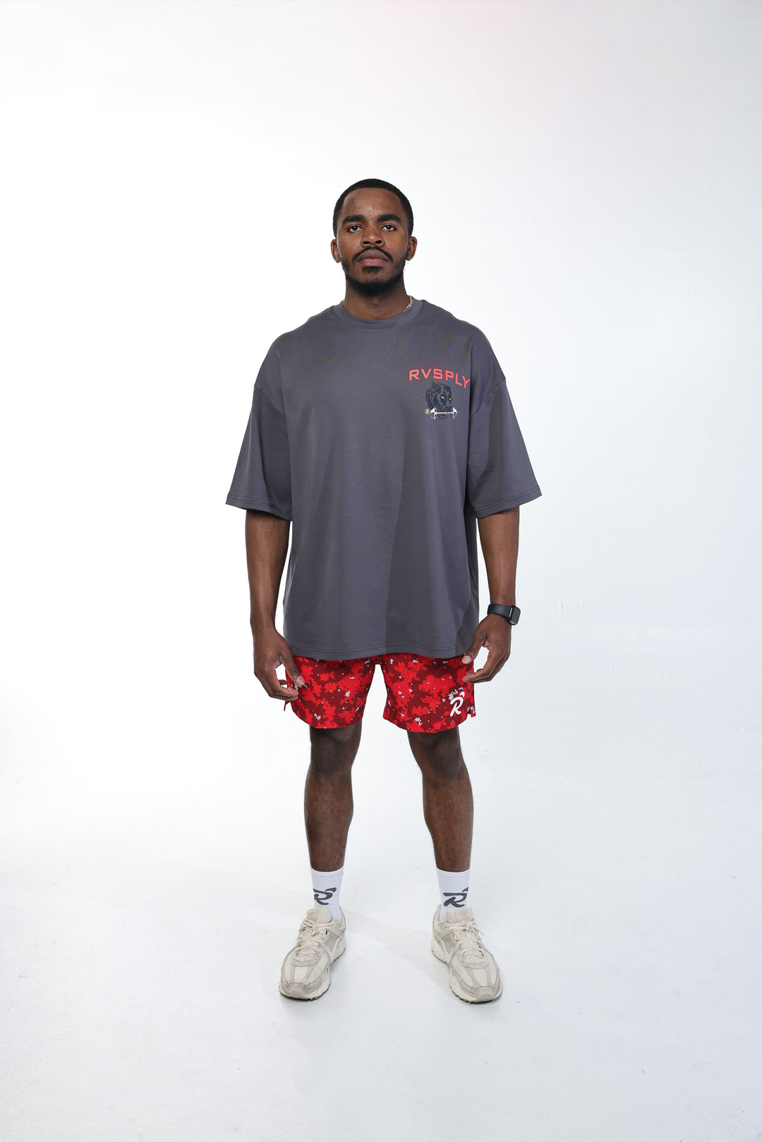 RVSPLY OVERSIZED TEE - Graphite Gray