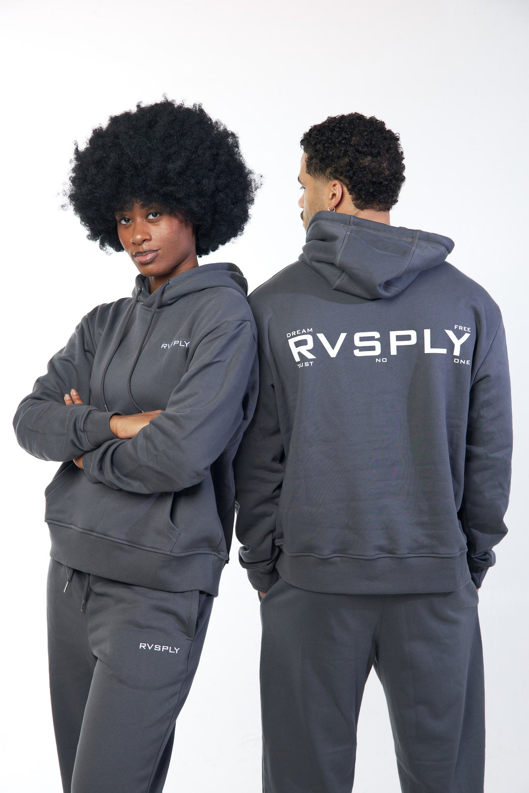 RVSPLY Oversized HOODIE - GRAPHITE GRAY