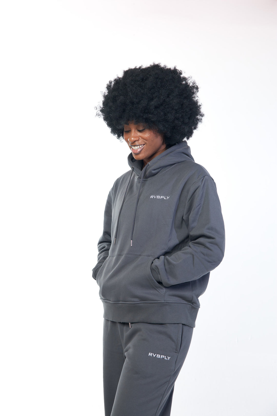 RVSPLY Oversized HOODIE - GRAPHITE GRAY