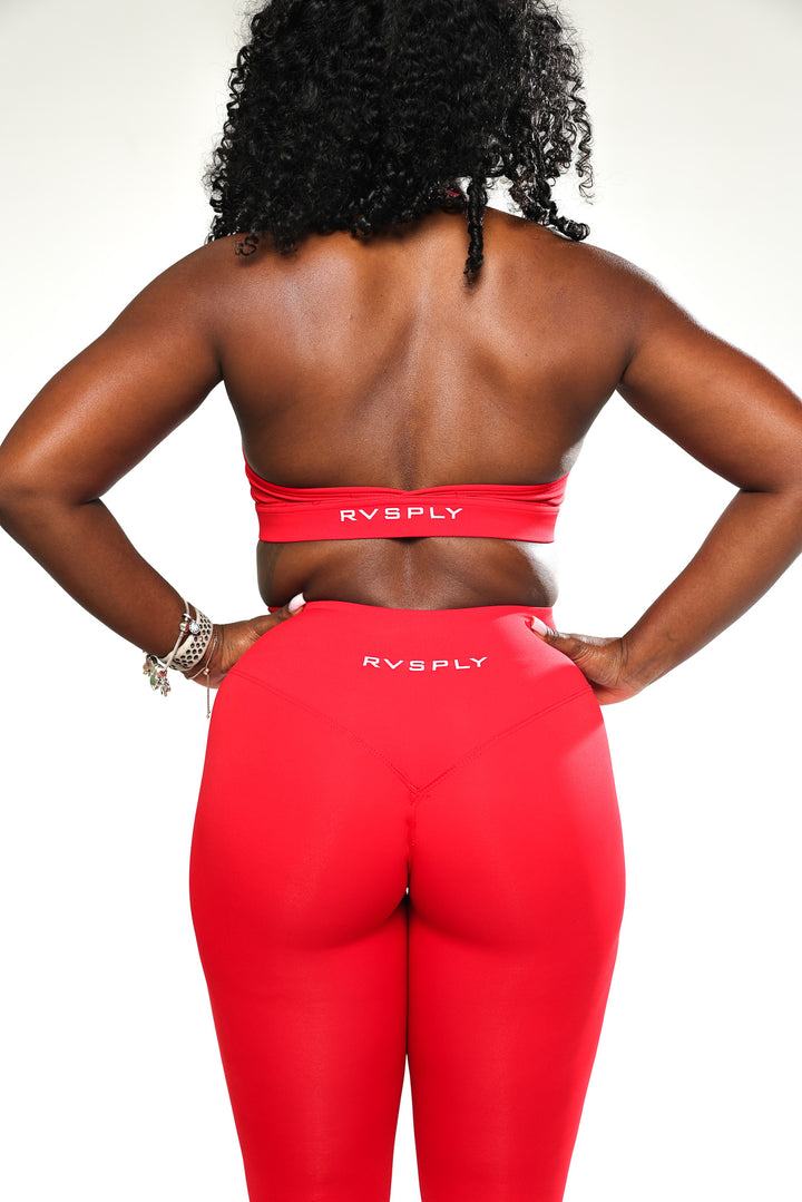 RÊVE STATEMENT LEGGINGS - RED