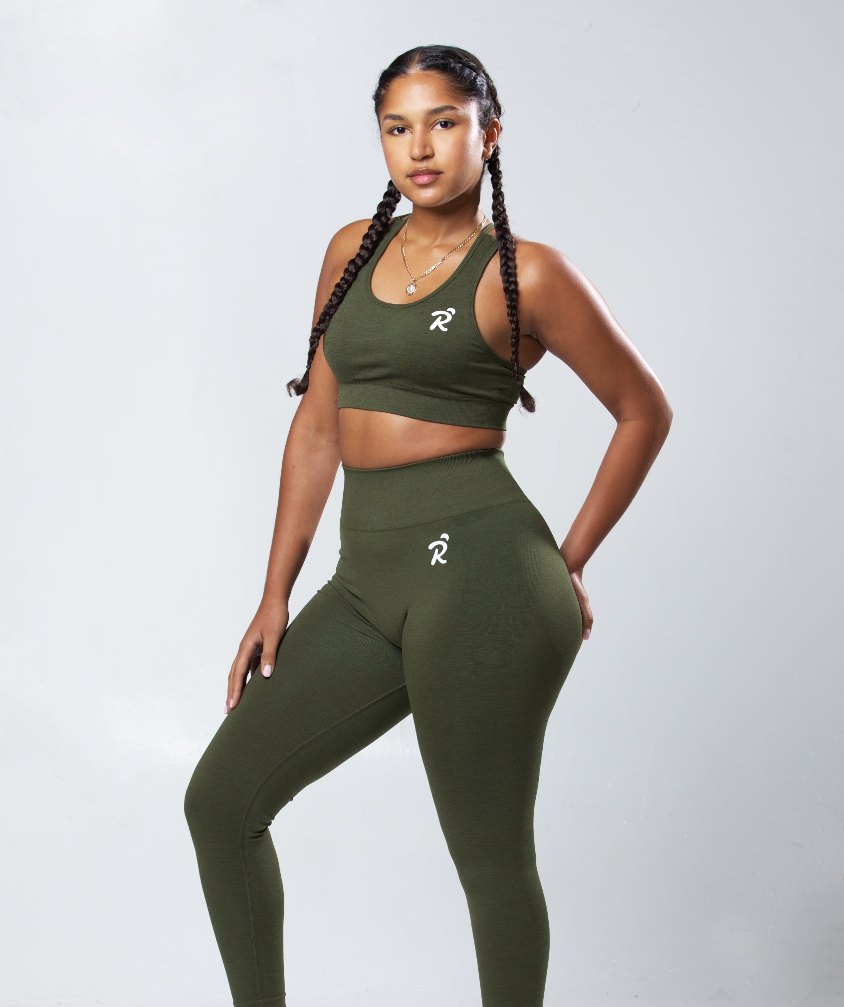CORE SPORT BRA - OLIVE GREEN-3