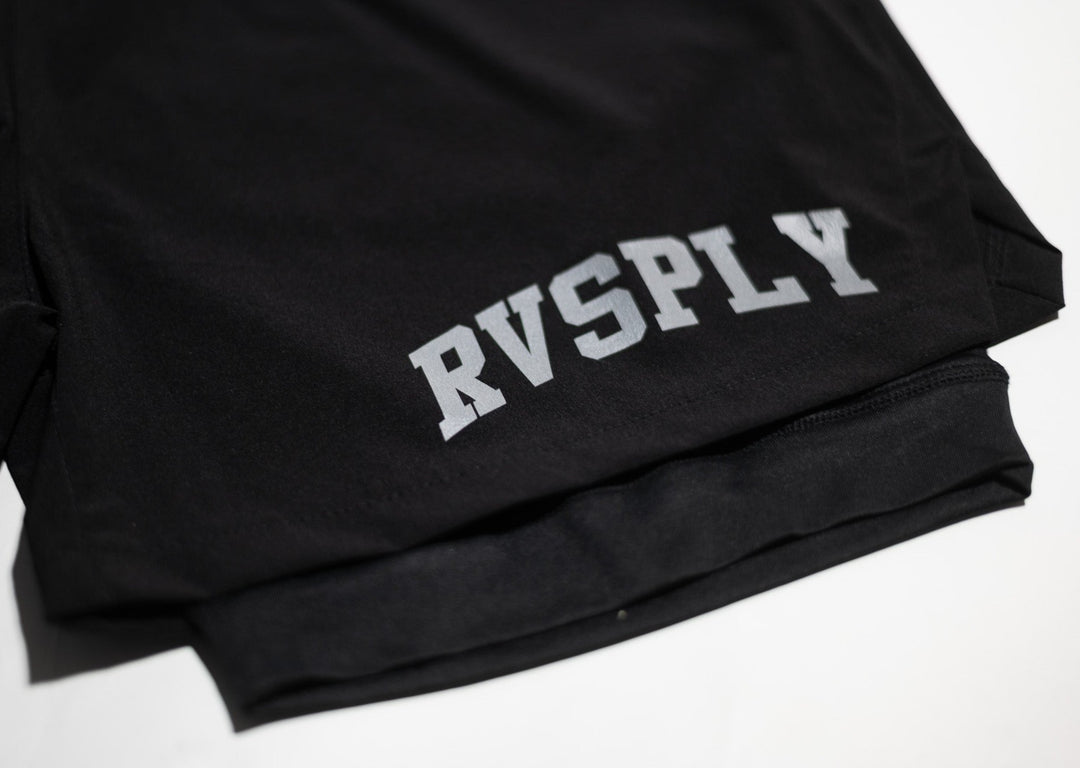 RVSPLY 2 in 1 Shorts - BLACK