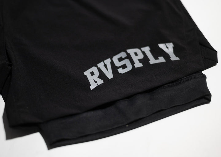 RVSPLY 2 in 1 Shorts - BLACK